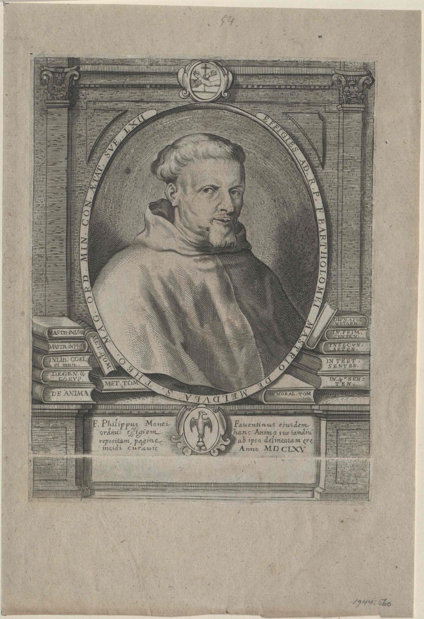 Bartholomew Mastrius de Medula (tryk) af Artist Unknown