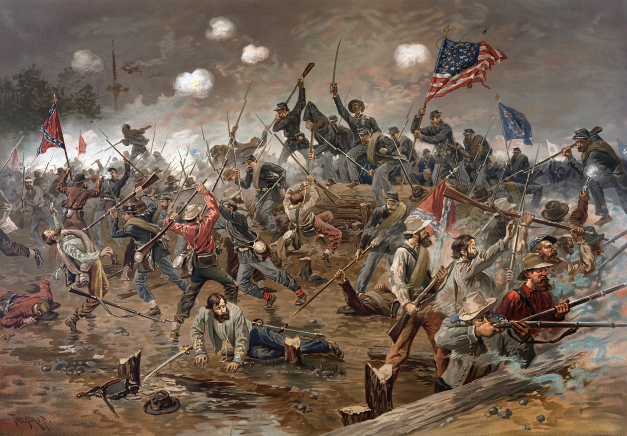 Slaget ved Spotsylvania Court House, Virginia, den amerikanske borgerkrig af Artist Unknown