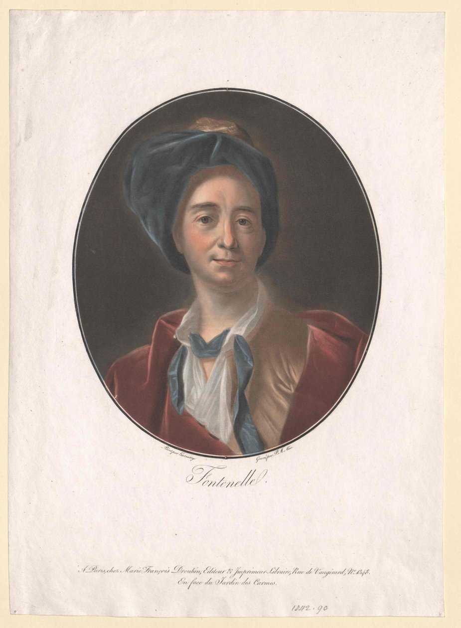 Bernard de Fontenelle (print) af Artist Unknown