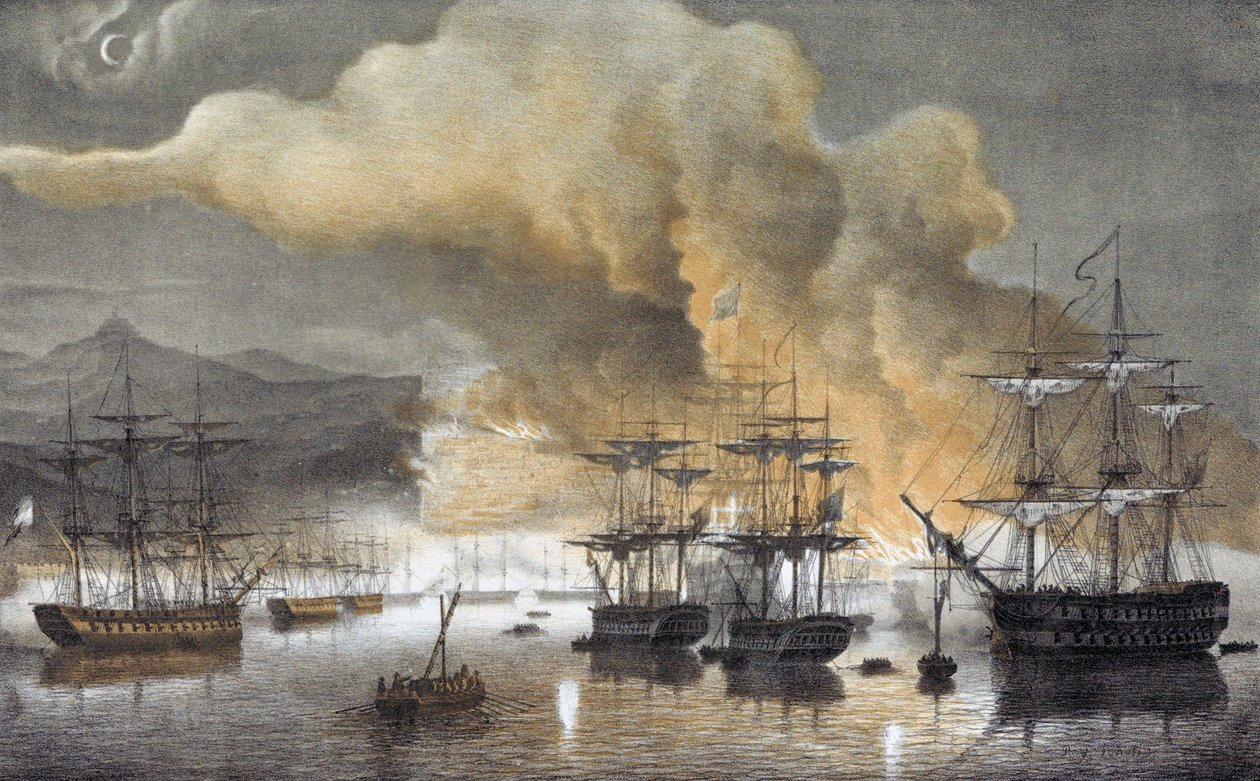 Bombardement af Algier af Artist Unknown