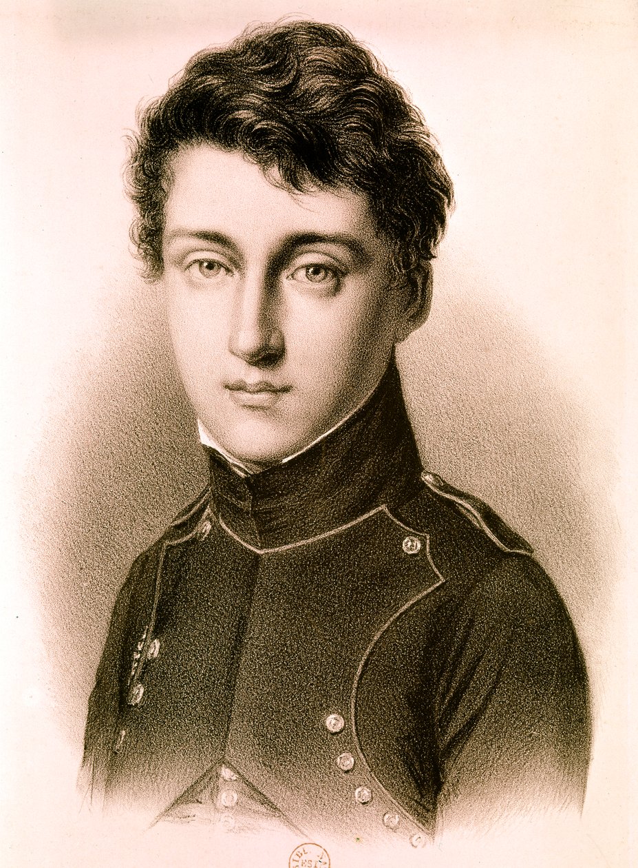 CARNOT Sadi Nicolas Léonard, fransk maskiningeniør og fysiker: Portræt som 17-årig (radering) af Artist Unknown
