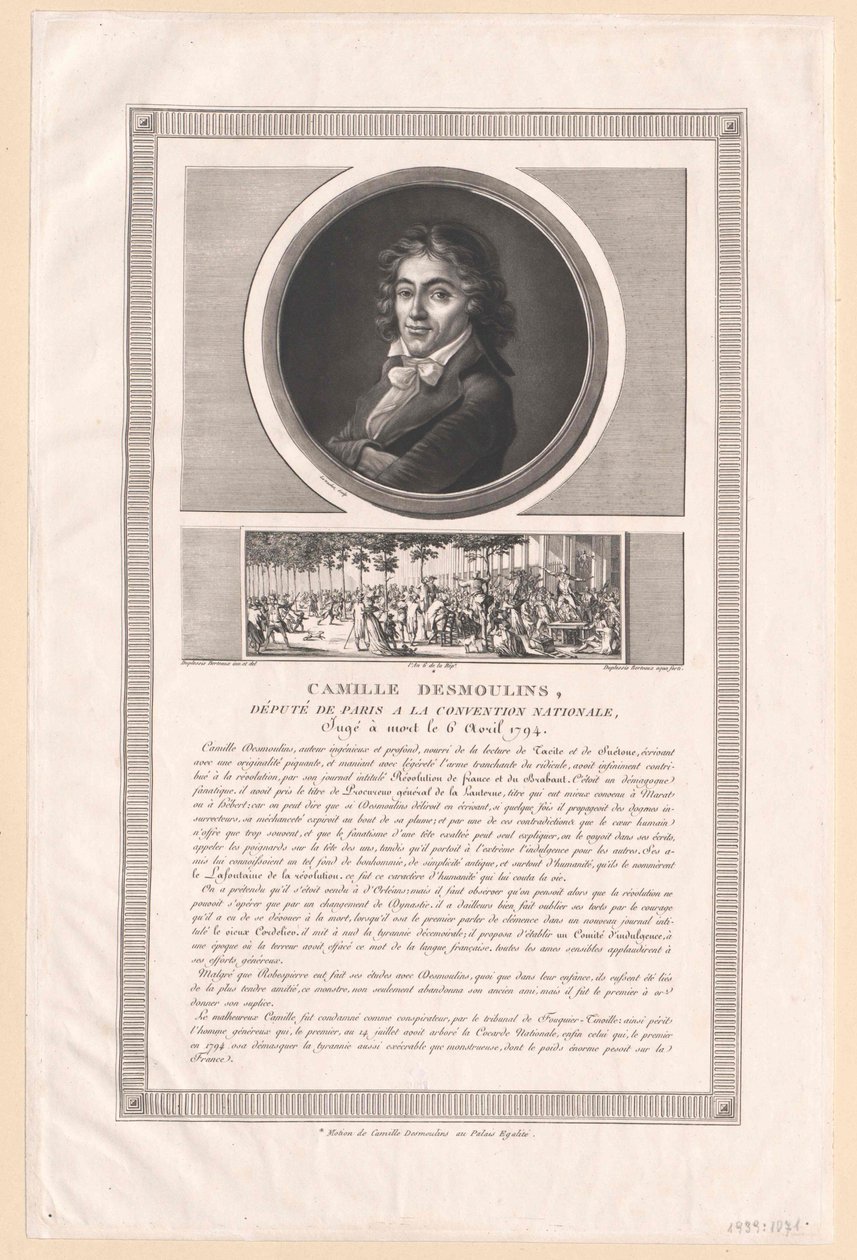 Camille Desmoulins (print) af Artist Unknown