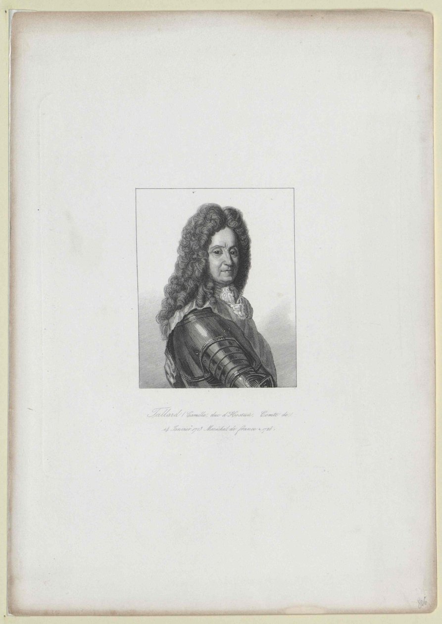 Camille de Hostun Tallart (tryk) af Artist Unknown