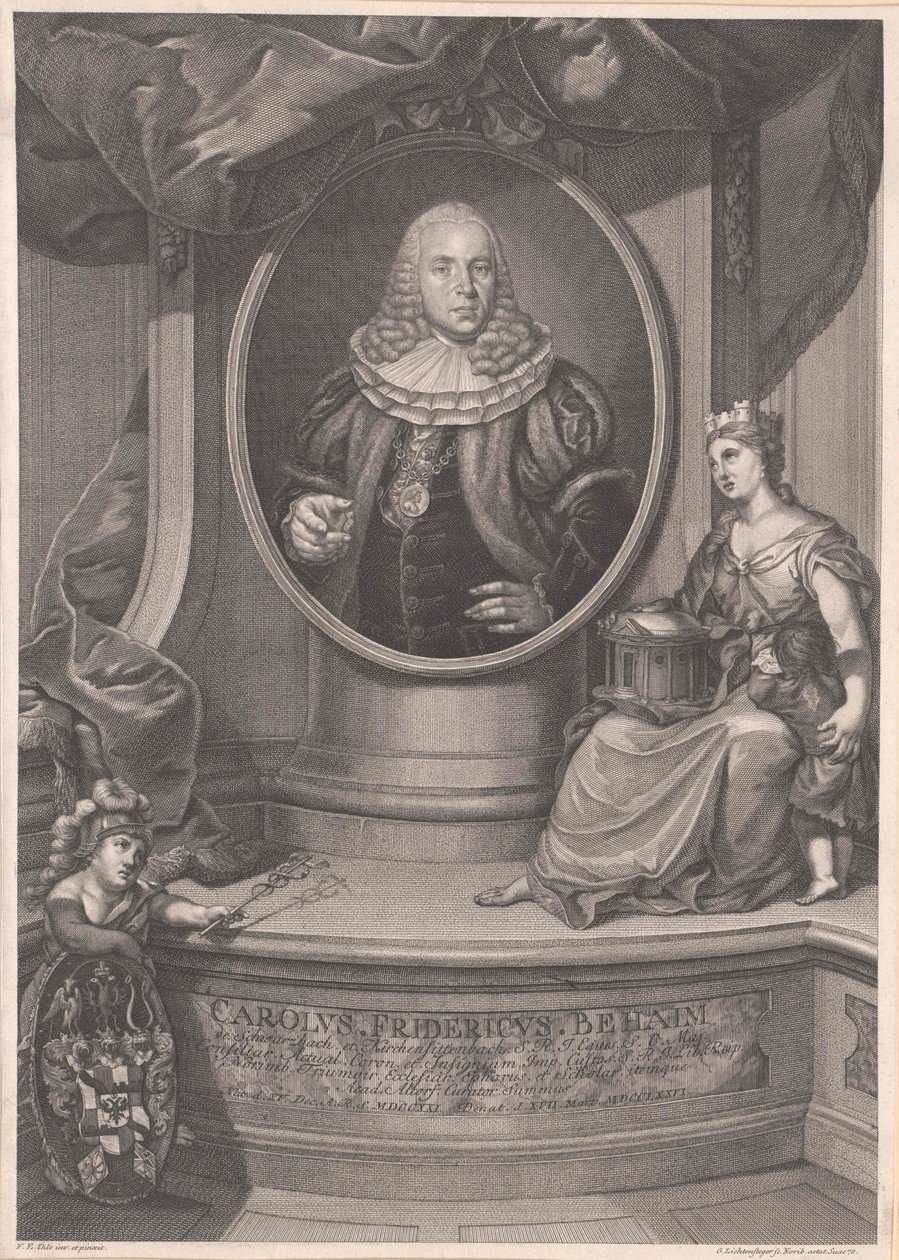 Carl Frederick Behaim von Schwarzbach og Kirchensittenbach af Artist Unknown