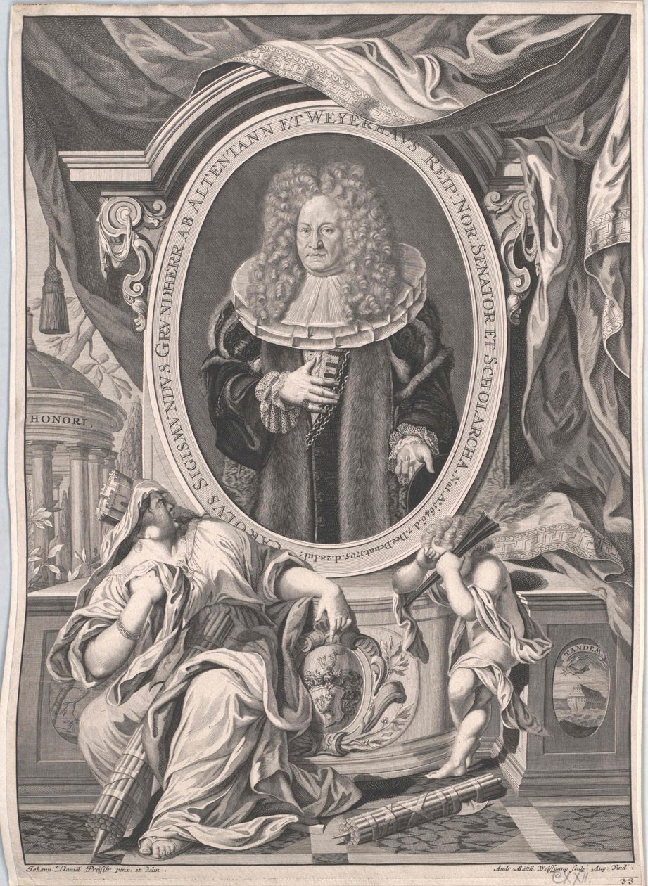 Carl Sigismund herre over herregården von Altenthann og Weyherhaus af Artist Unknown