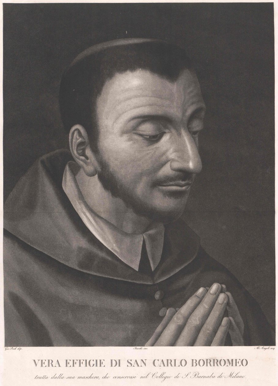 Carlo Borromeo (tryk) af Artist Unknown