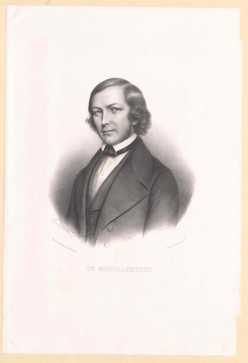Charles Forbes Comte de Montalembert af Artist Unknown