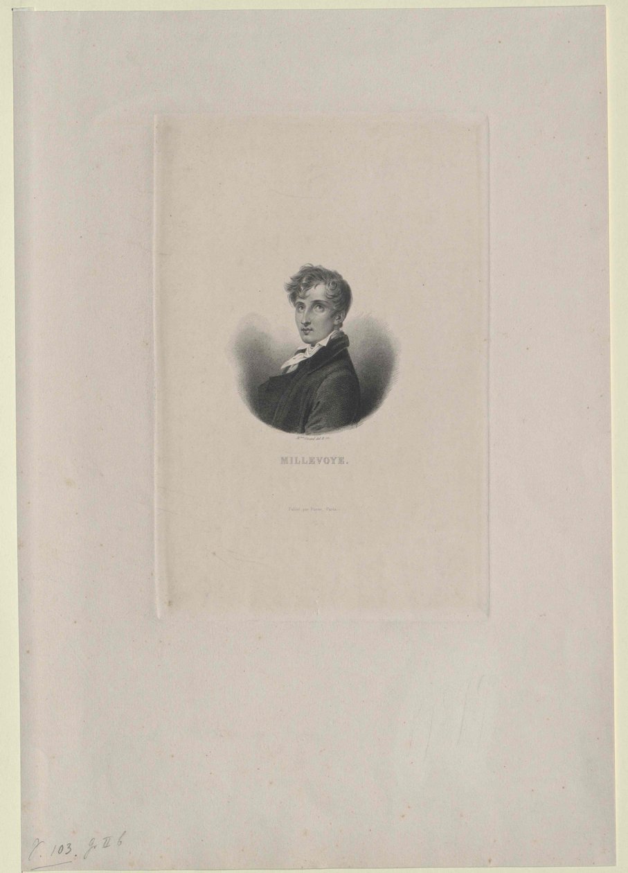 Charles Hubert Millevoye (print) af Artist Unknown