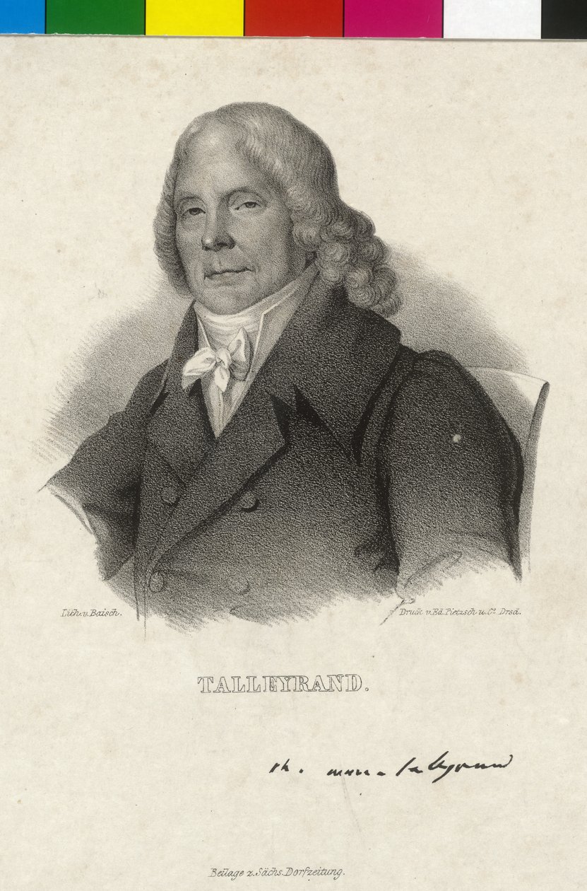 Charles Maurice hertug Talleyrand-Perigord af Artist Unknown
