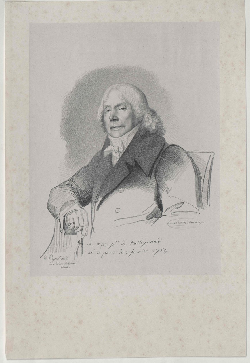 Charles Maurice hertug Talleyrand-Perigord af Artist Unknown