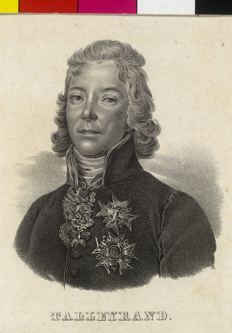Charles Maurice hertug Talleyrand-Perigord af Artist Unknown