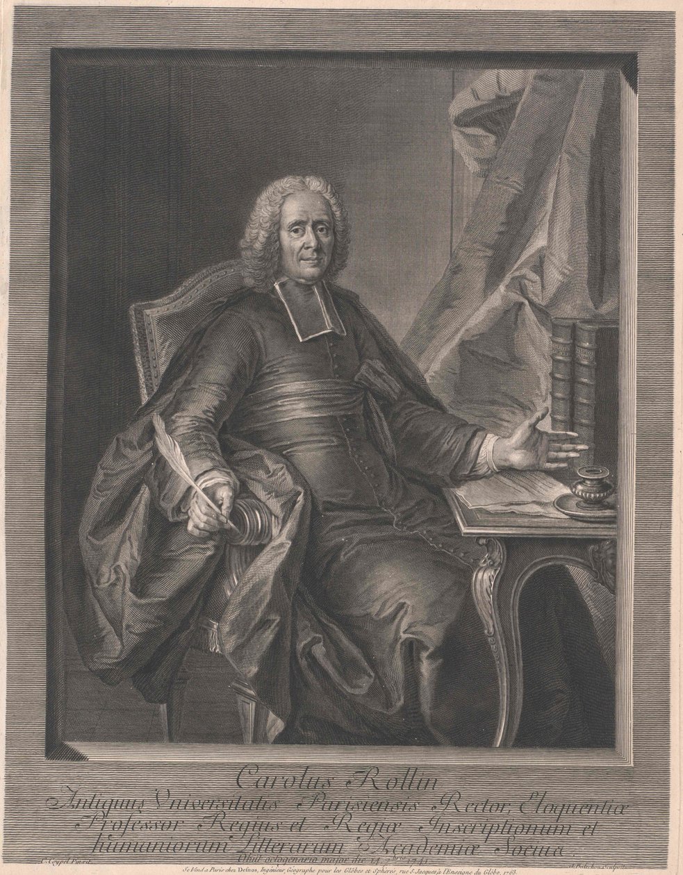 Charles Rollin af Artist Unknown