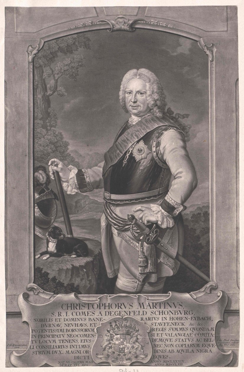 Christoph Martin greve von Degenfeld-Schonburg af Artist Unknown