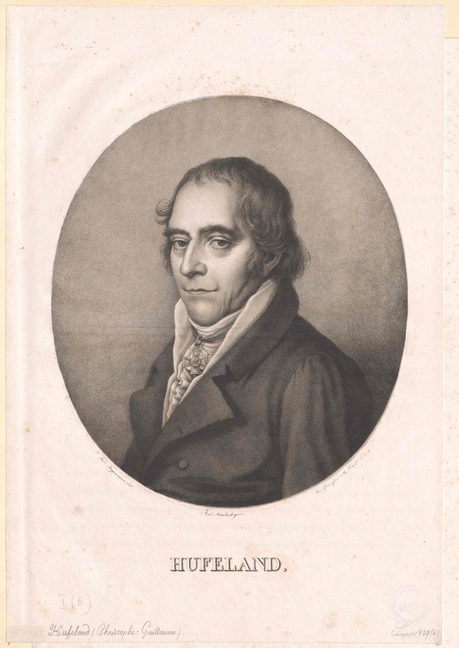 Christoph Wilhelm Hufeland af Artist Unknown
