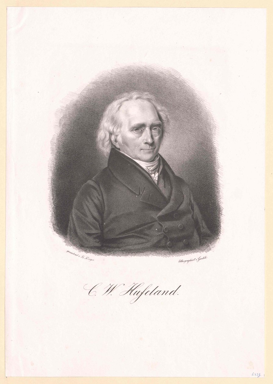 Christoph Wilhelm Hufeland af Artist Unknown