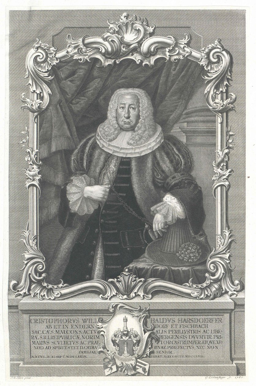 Christoph Wilibald Harsdoerfer fra Enderndorf af Artist Unknown