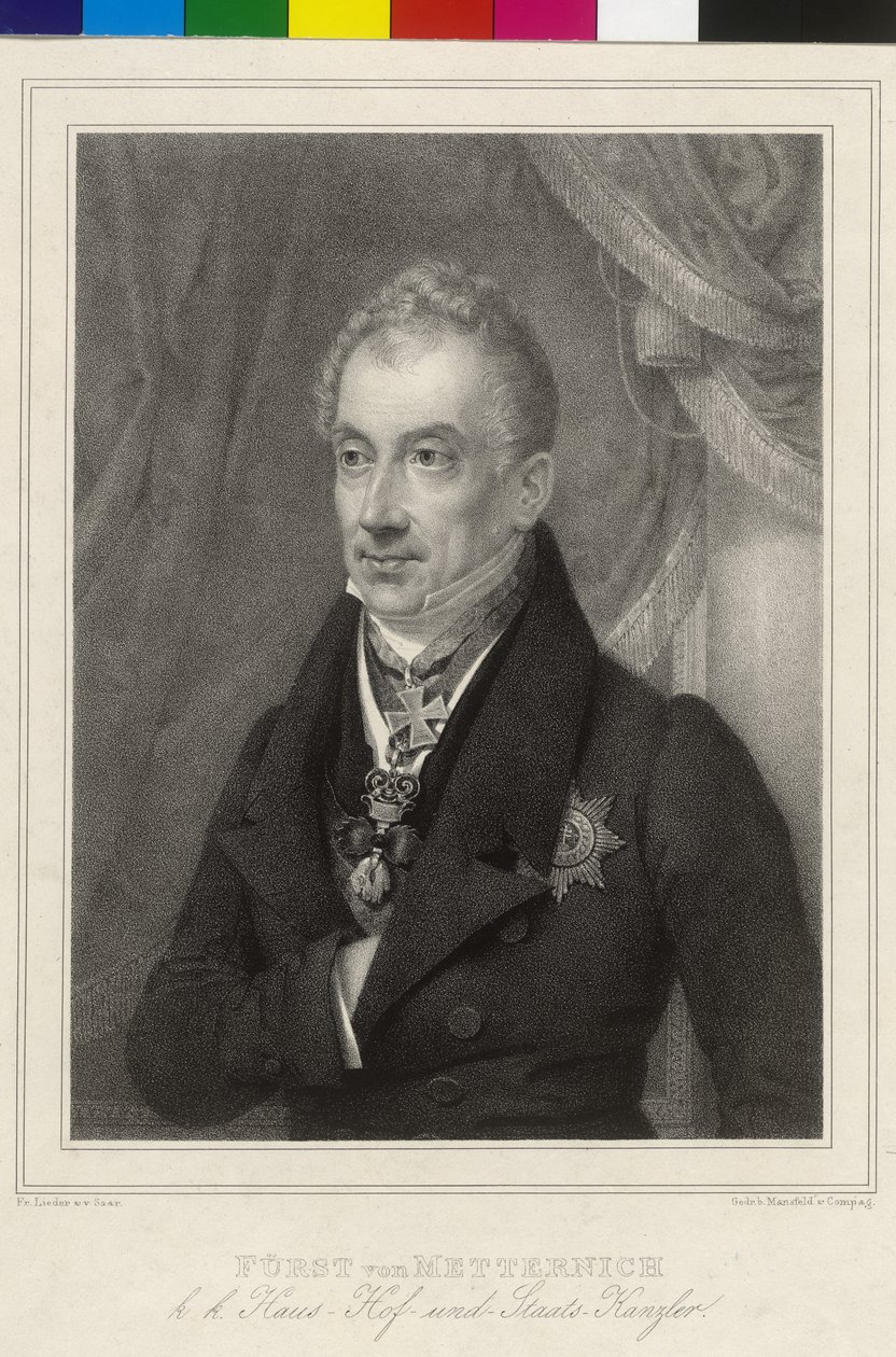 Clement Wenzel Lothar prins af Metternich-Winneburg af Artist Unknown