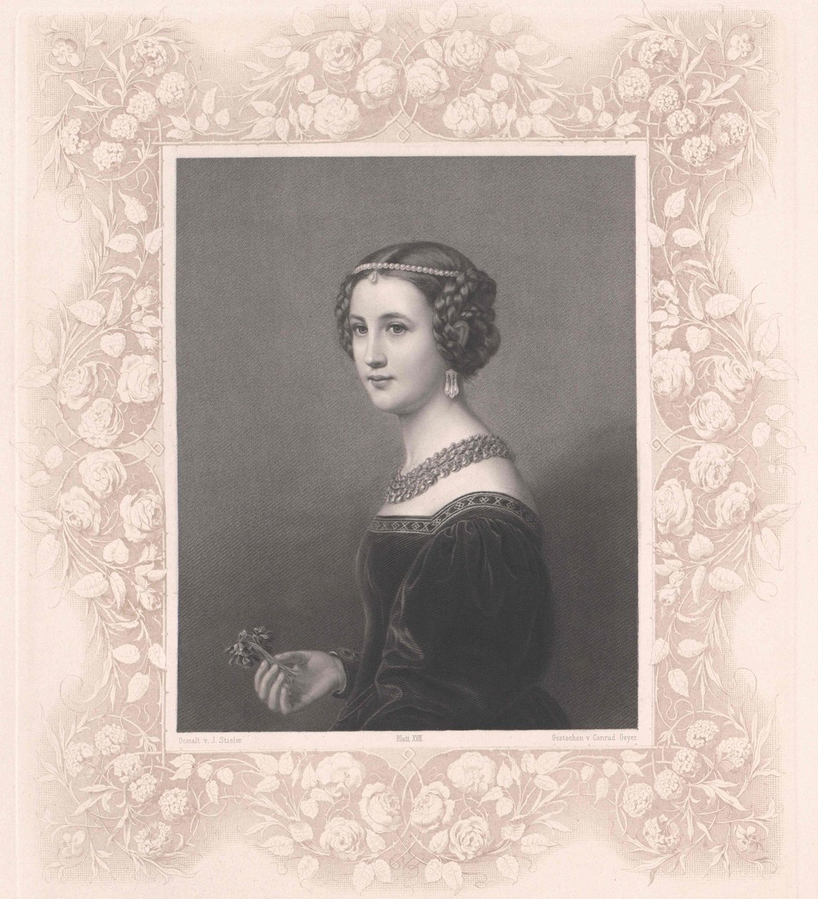 Cornelia Vetterlein (print) af Artist Unknown