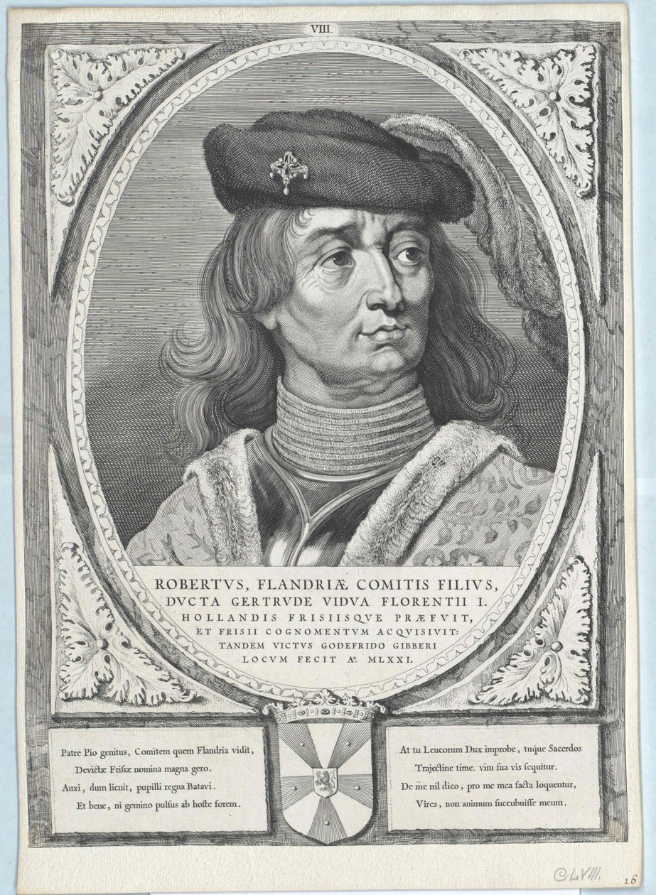 Greve af Flandern Robert I af Frisland af Artist Unknown