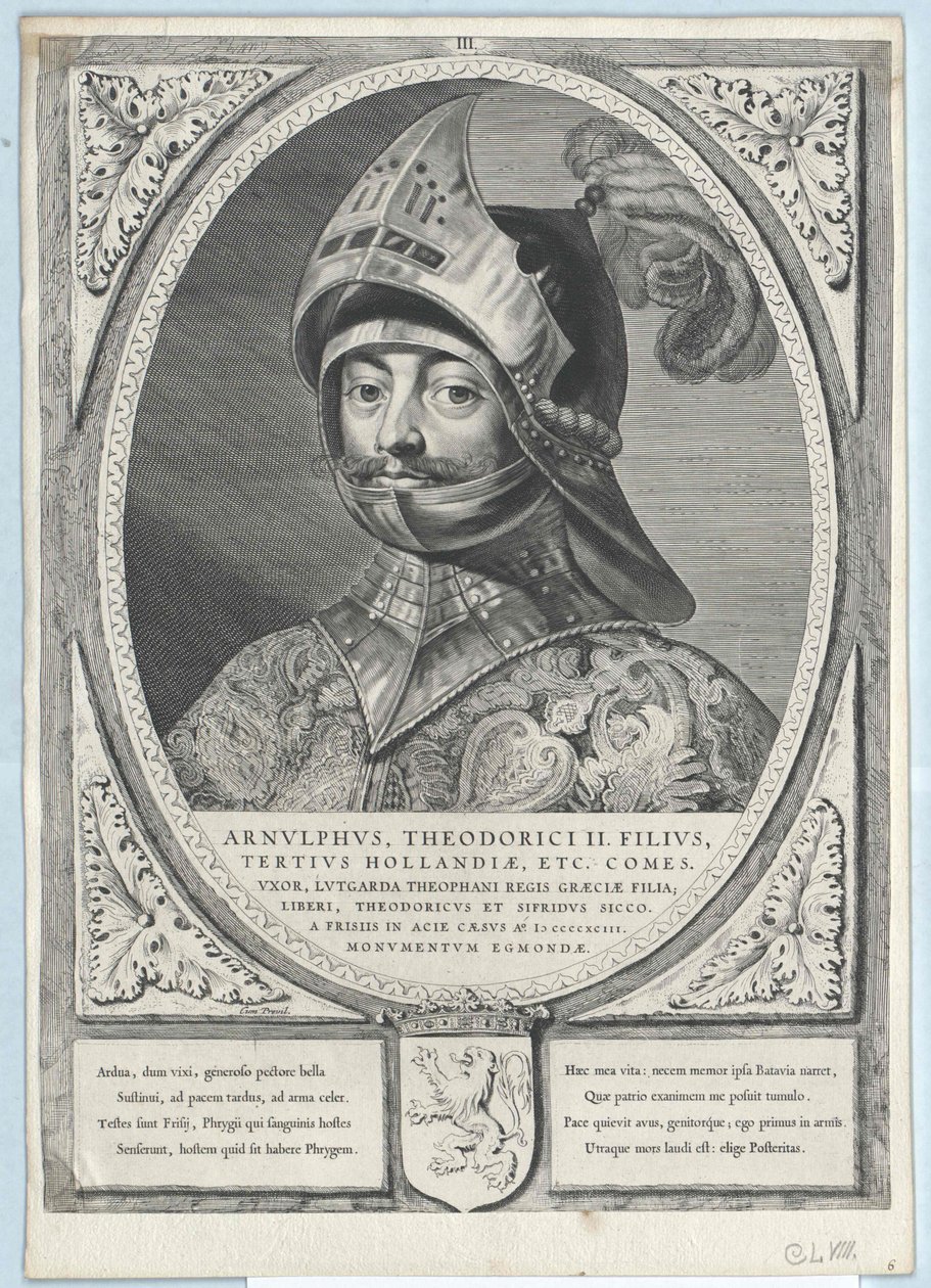Greve af Holland Arnulf II (print) af Artist Unknown