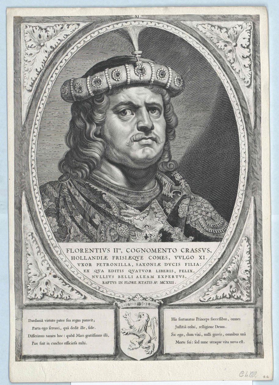 Greve af Holland Florence II (print) af Artist Unknown