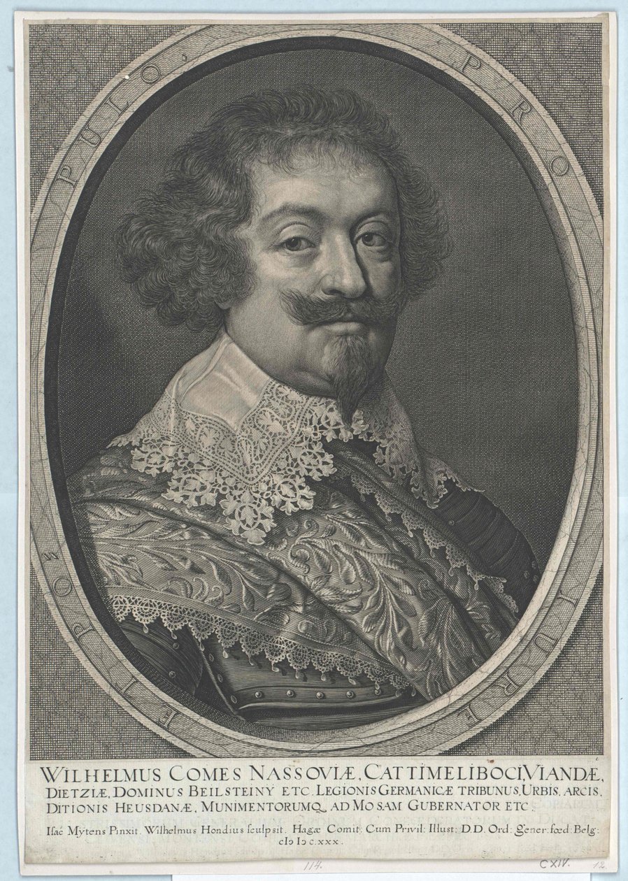 Greve af Nassau-Siegen Wilhelm (print) af Artist Unknown