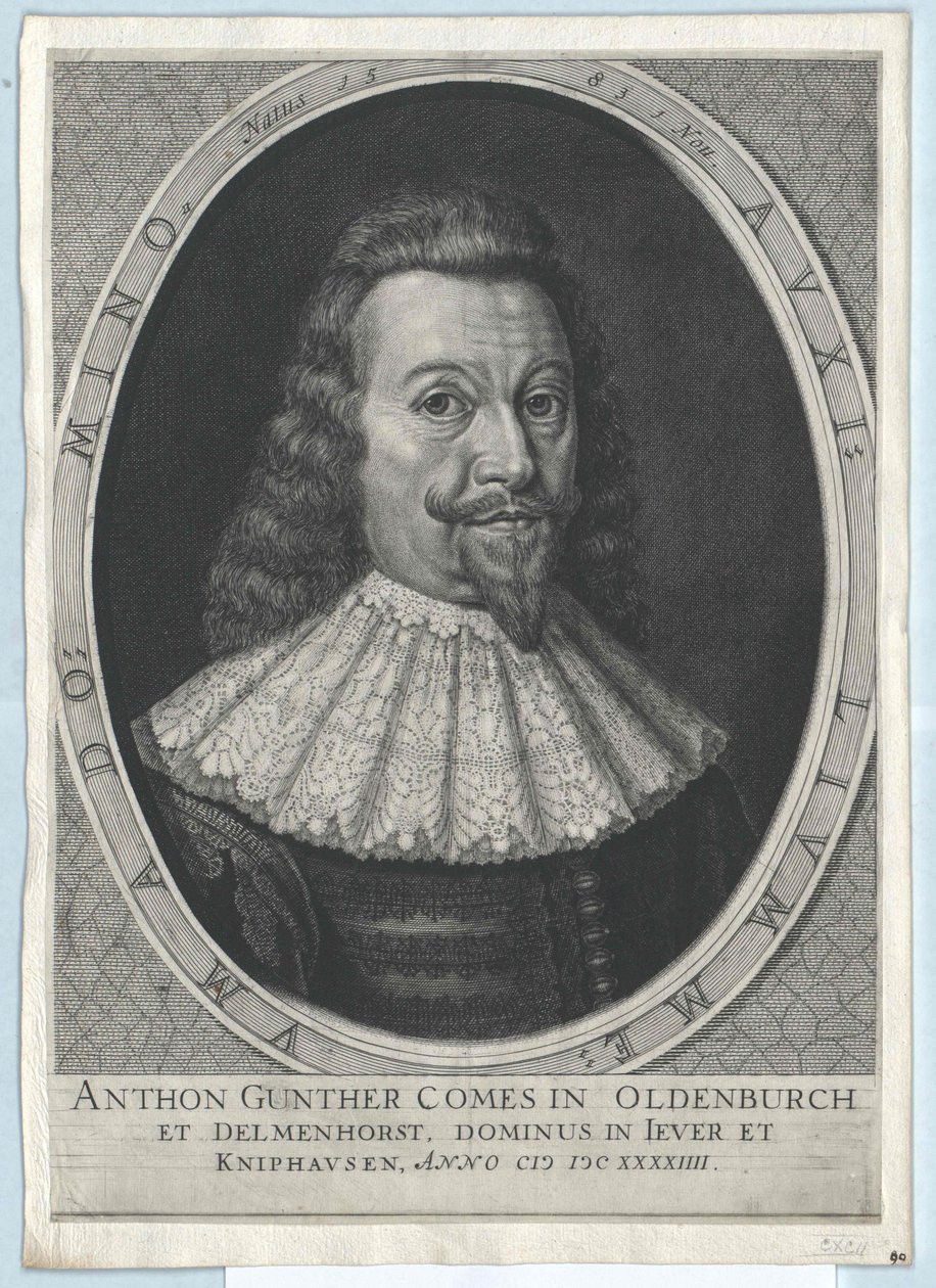 Greve af Oldenburg Anton Guenther (print) af Artist Unknown