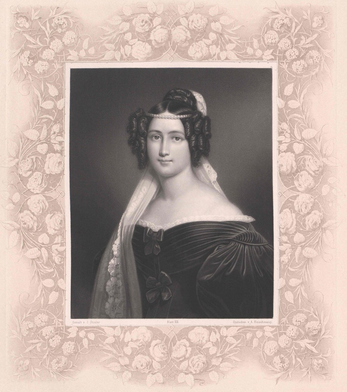 Crescentia Bourgin (print) af Artist Unknown