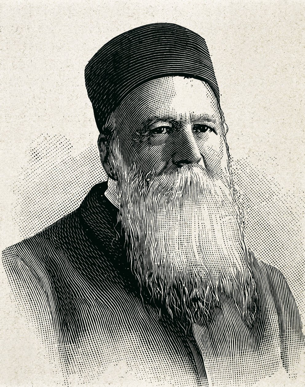 DUNANT, Henri (1845-1923). Grundlægger af Røde Kors (1863). Nobels fredspris i 1901. Portræt. Gravering. af Artist Unknown
