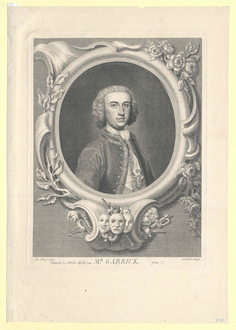David Garrick af Artist Unknown