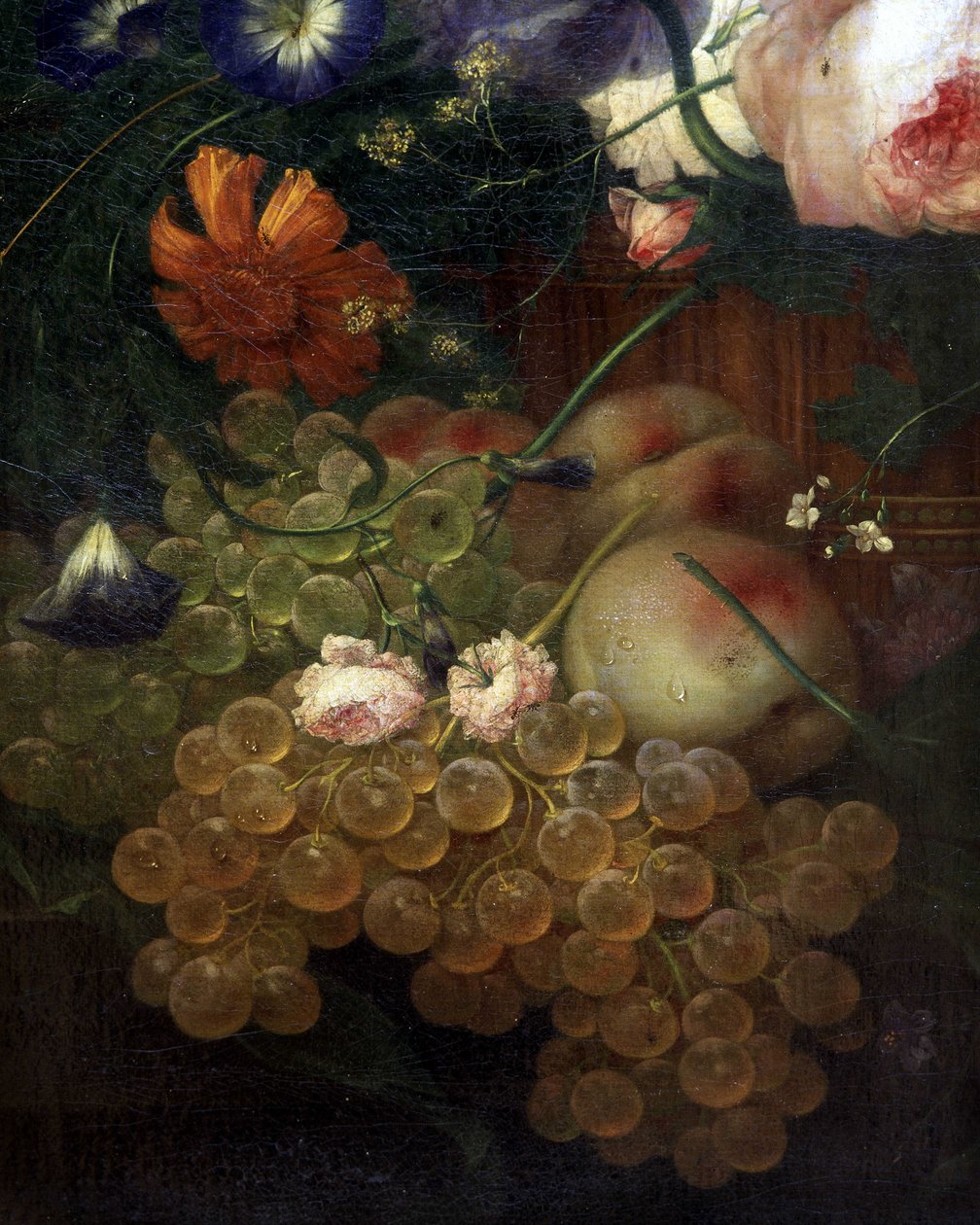 Detalje af et stilleben (olie på lærred) af Artist Unknown