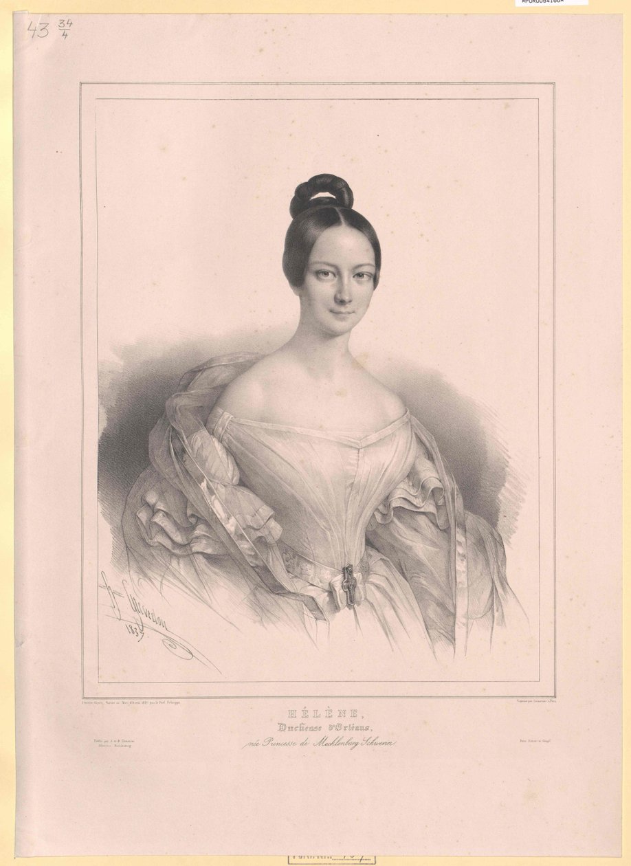 Hertuginde af Mecklenburg-Schwerin Helen af Artist Unknown