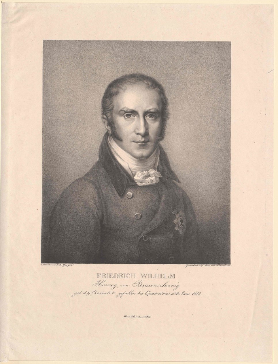 Hertug af Braunschweig-Oels Friedrich Wilhelm af Artist Unknown