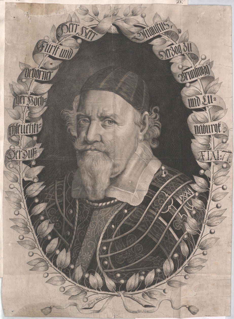 Hertug af Braunschweig-Wolfenbüttel August den Yngre (print) af Artist Unknown