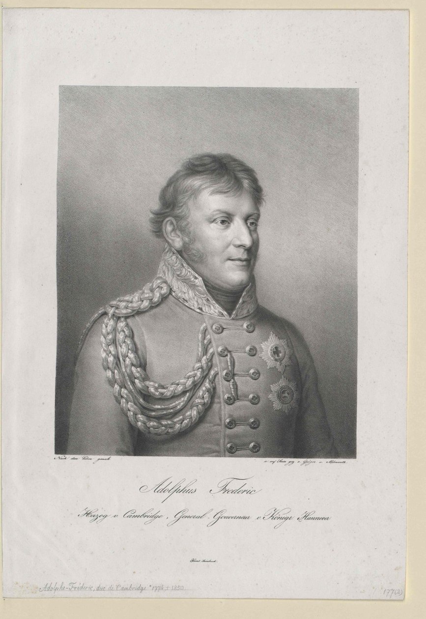 Hertug af Cambridge Adolf Friedrich af Artist Unknown