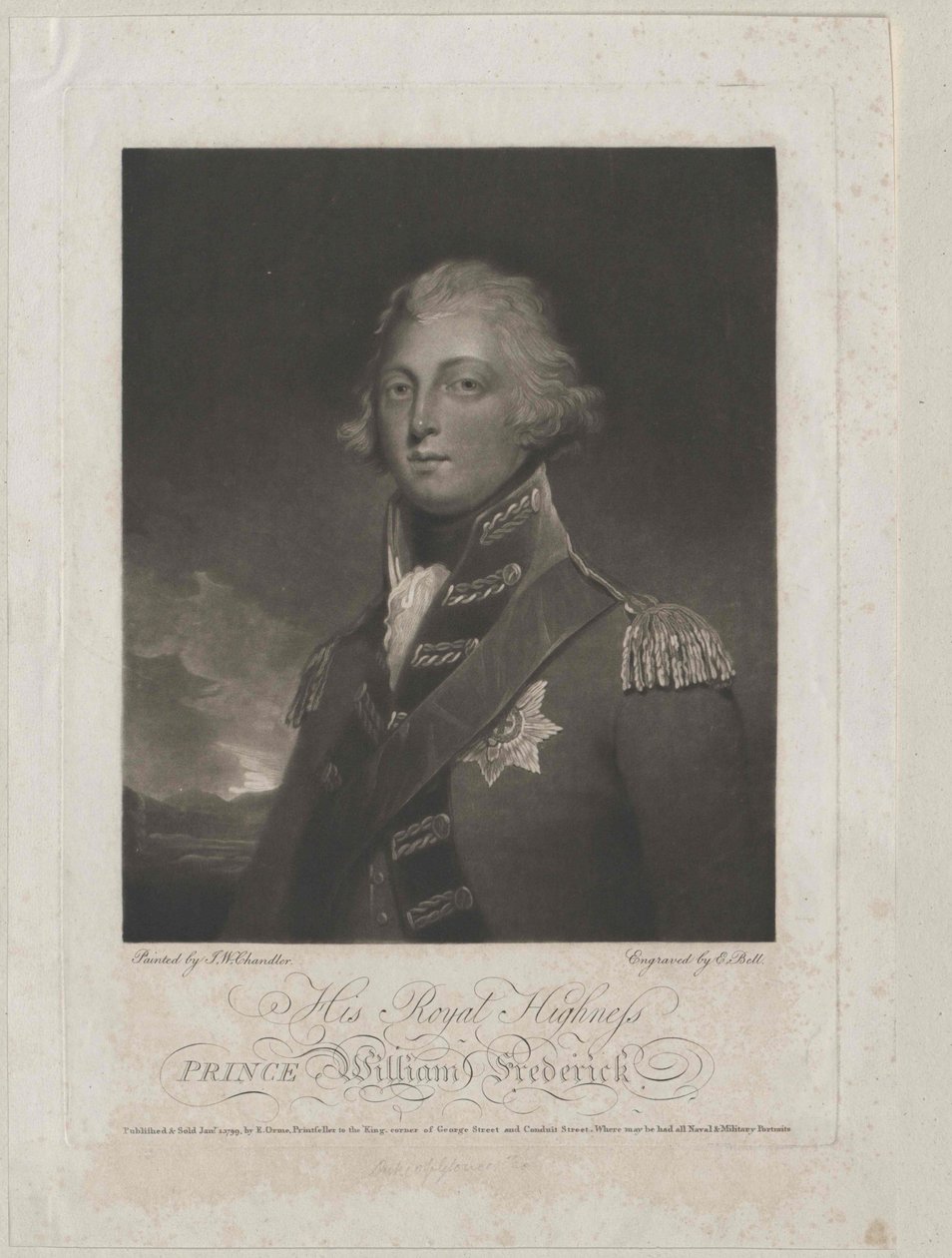 Hertug af Gloucester William Fredric af Artist Unknown