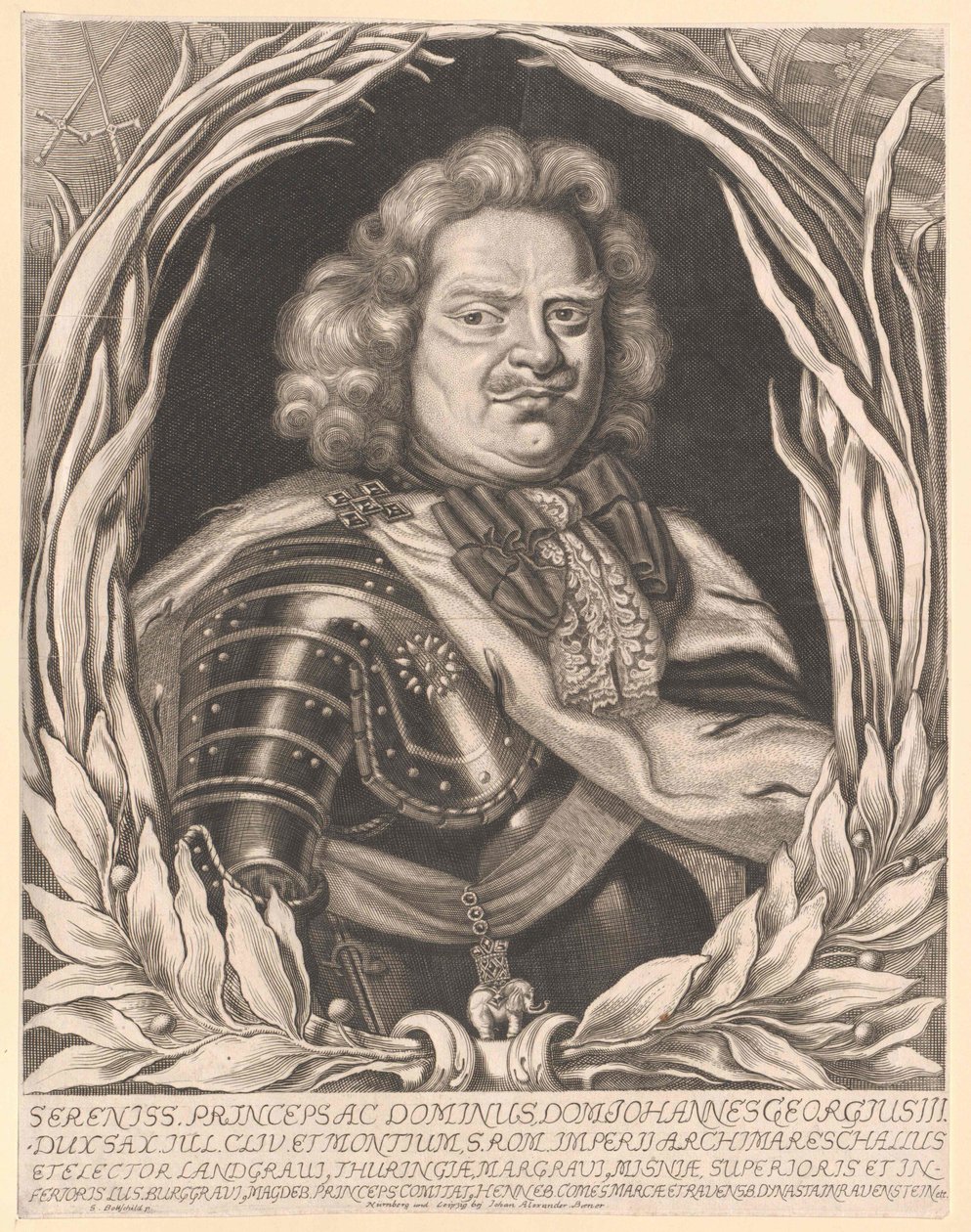 Kurfyrste af Sachsen Johann George III af Artist Unknown