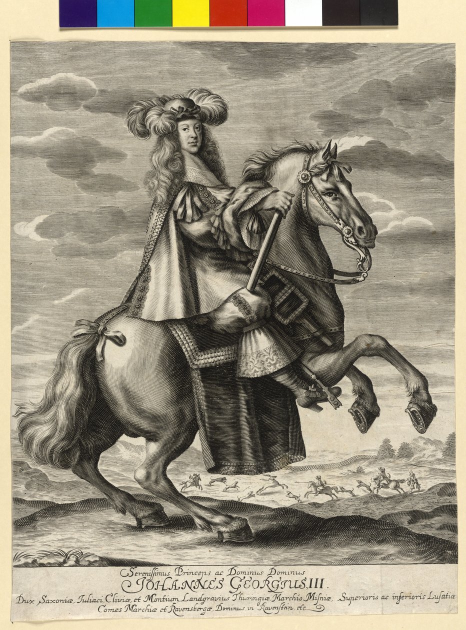Kurfyrste af Sachsen Johann George III af Artist Unknown