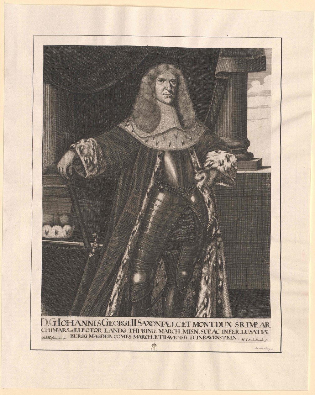 Kurfyrste af Sachsen Johann George II af Artist Unknown