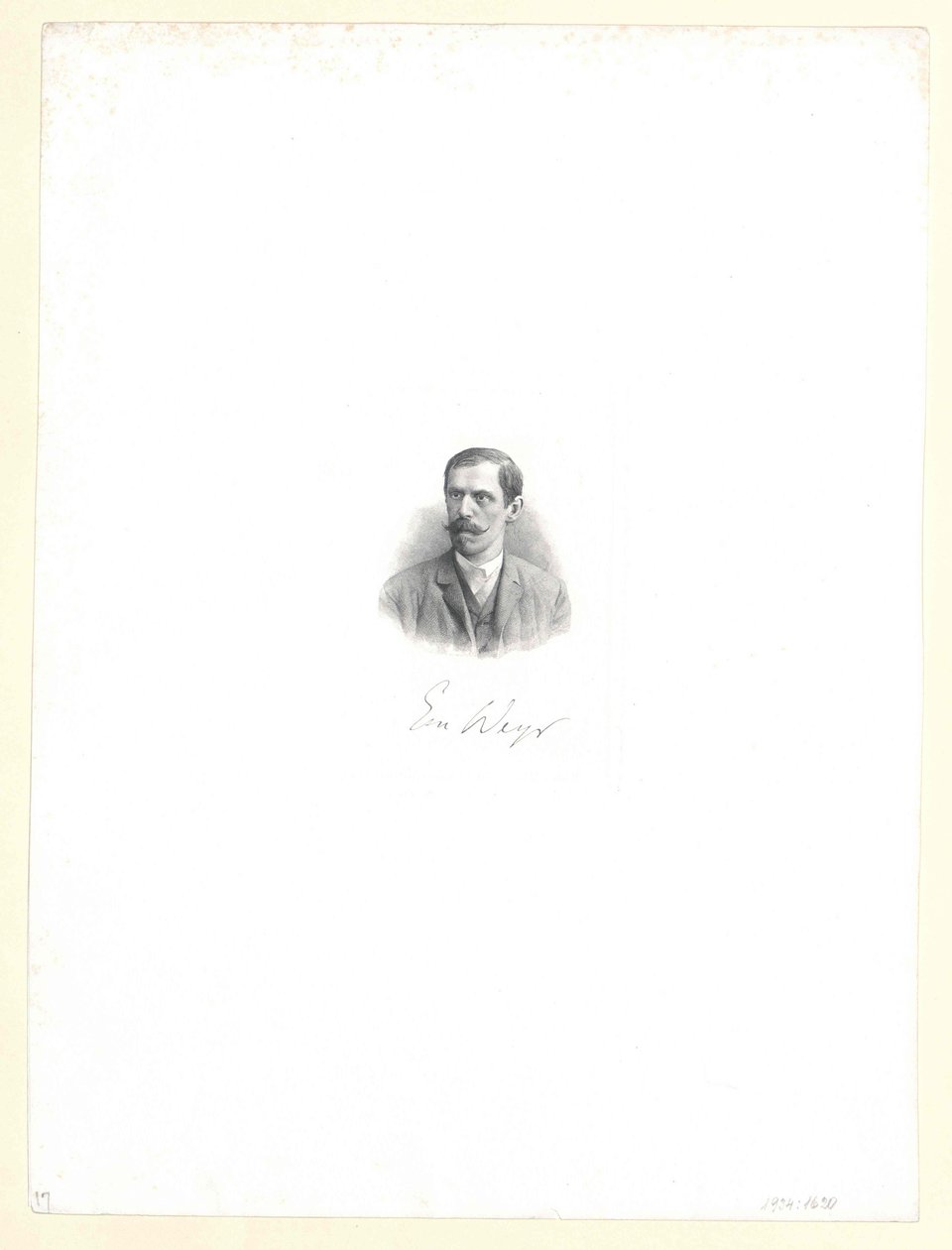 Emil Weyr (print) af Artist Unknown