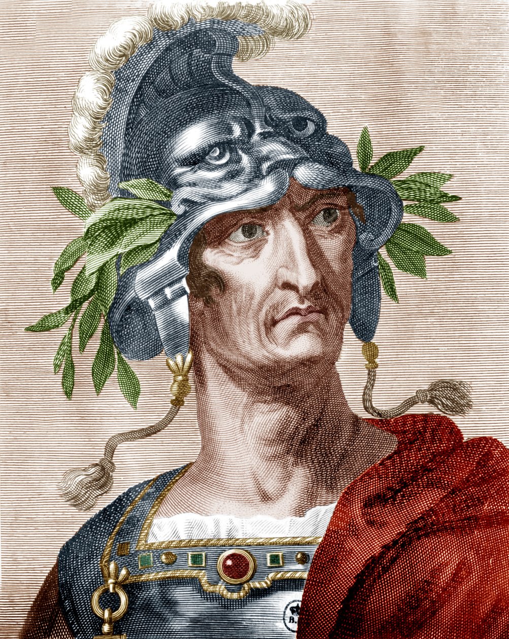 Kejser Claudius (farvestik) af Artist Unknown