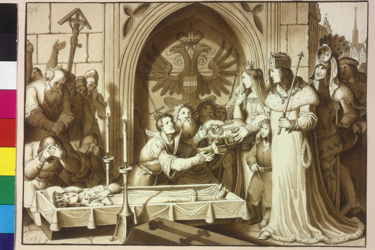 Kejser Frederik III og hertugerne Albrecht og Sigmund af Artist Unknown
