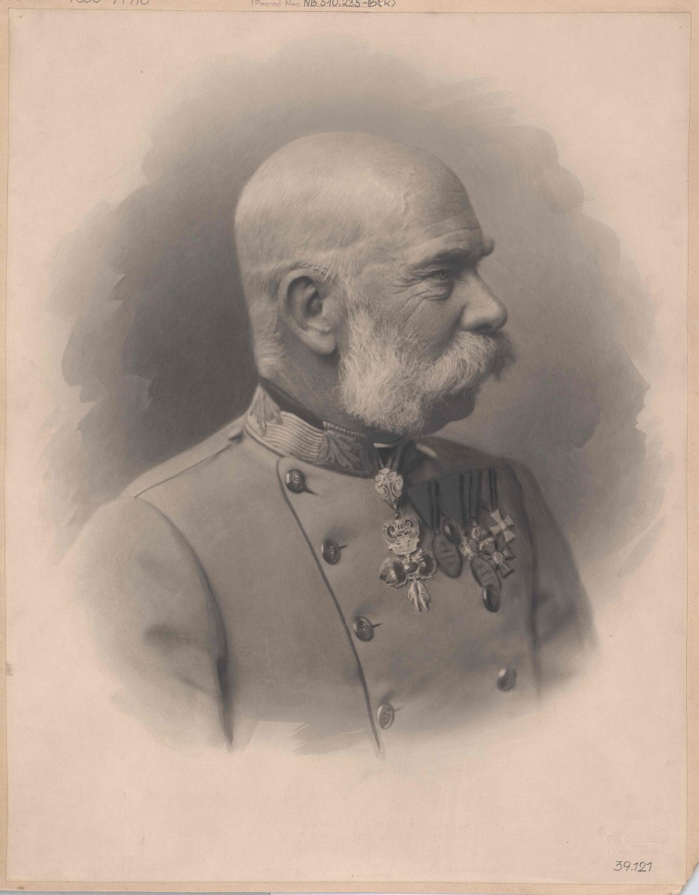 Kejser af Østrig Franz Joseph I (print) af Artist Unknown