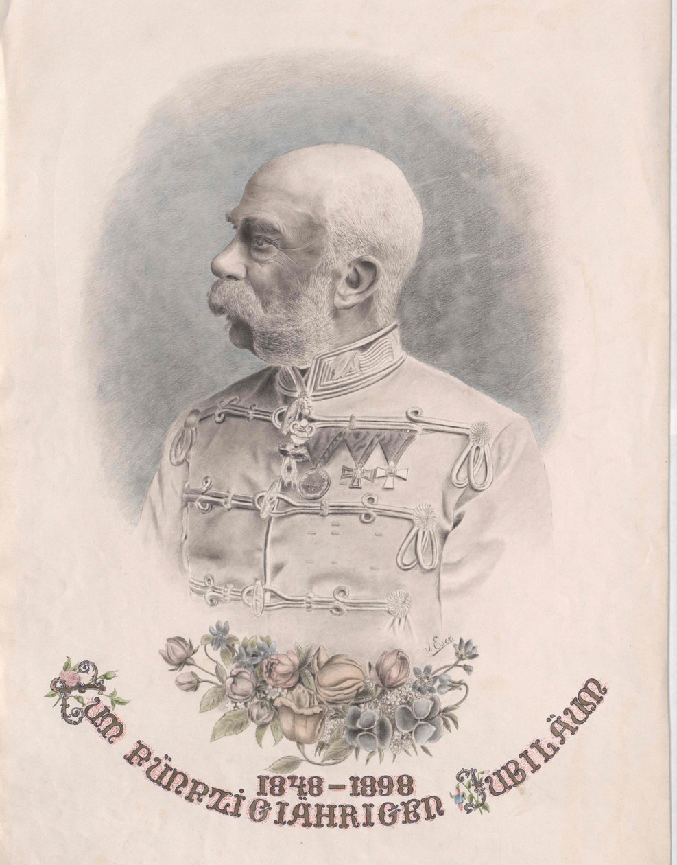 Kejser af Østrig Franz Joseph I af Artist Unknown