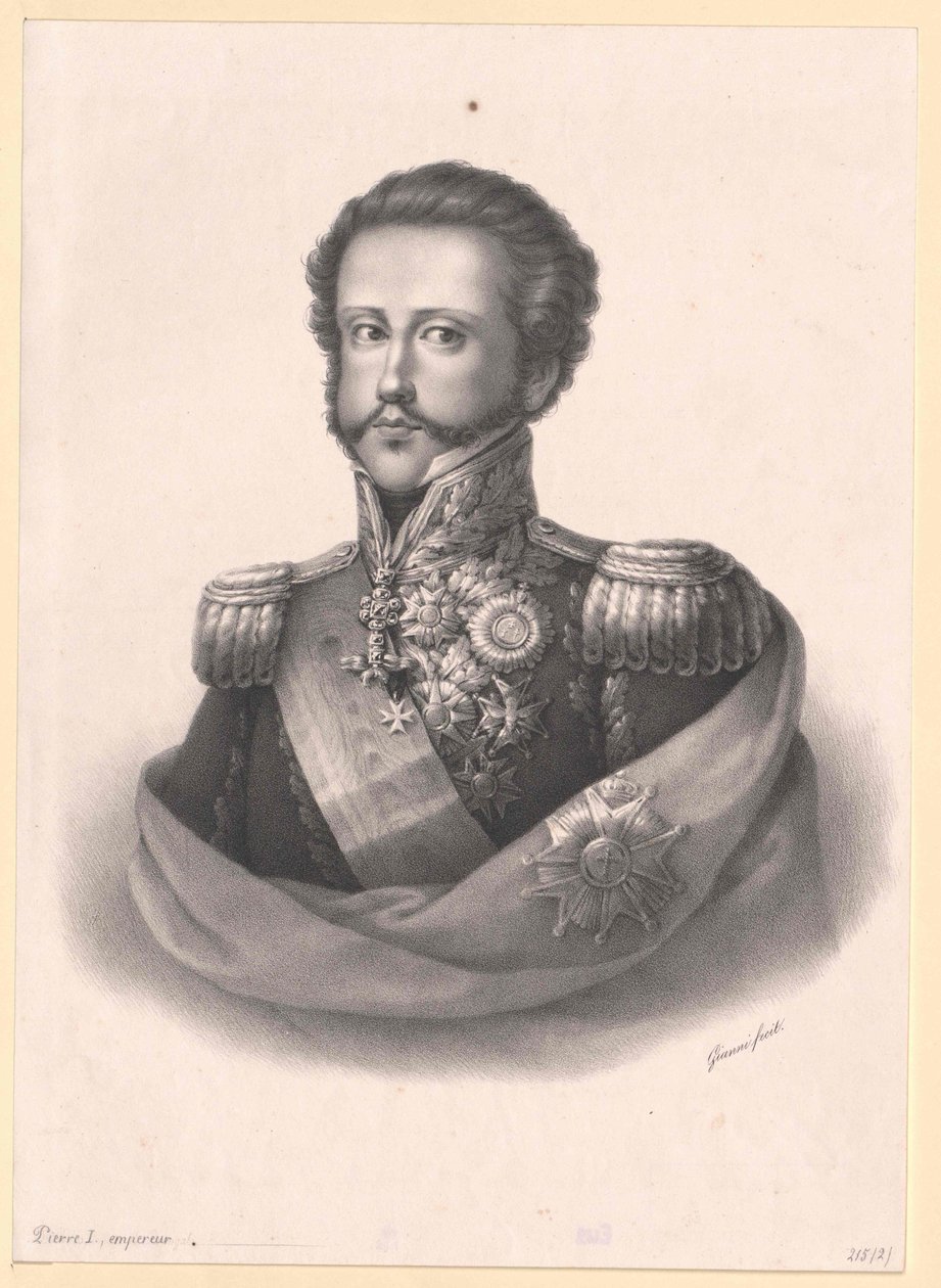 Kejser af Brasilien Peter I af Artist Unknown
