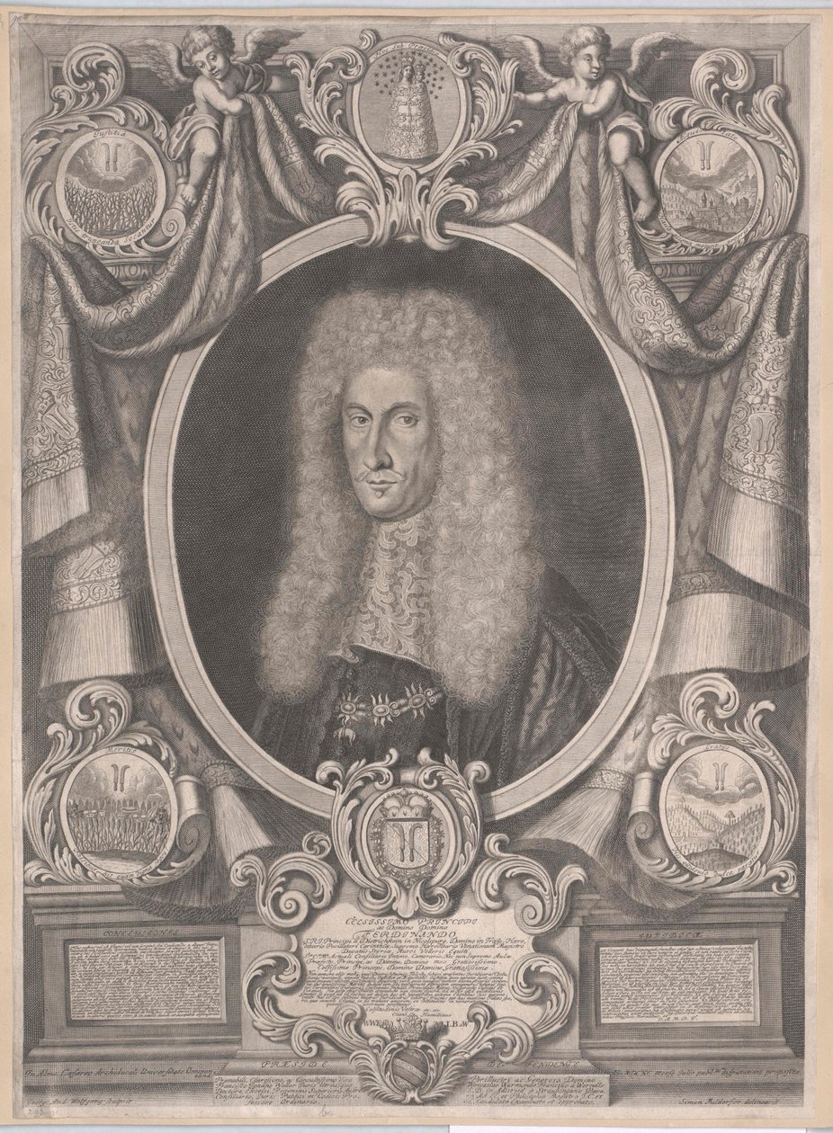 Ferdinand Joseph 3. greve af Dietrichstein af Nikolsburg (print) af Artist Unknown