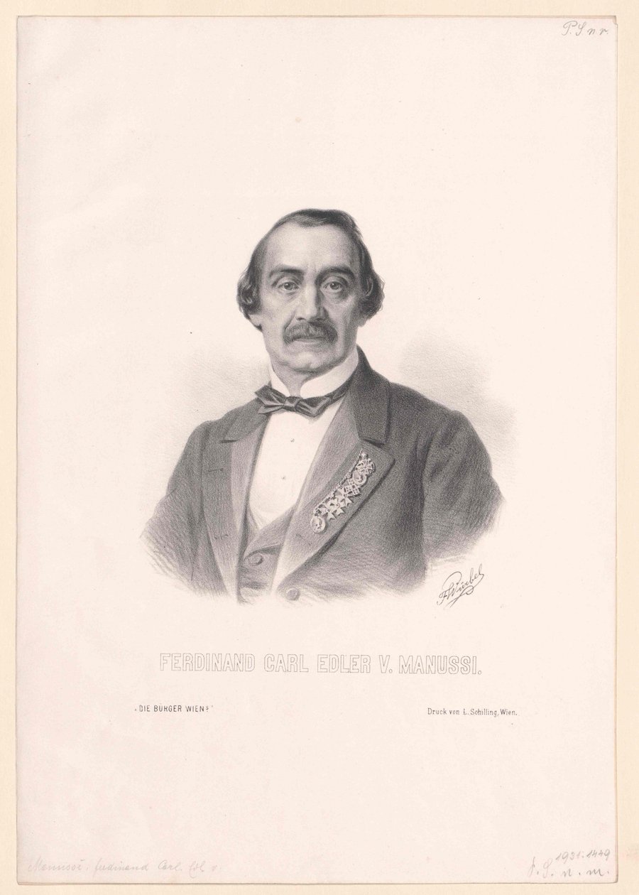 Ferdinand Karl dyrebar von Manussi af Artist Unknown