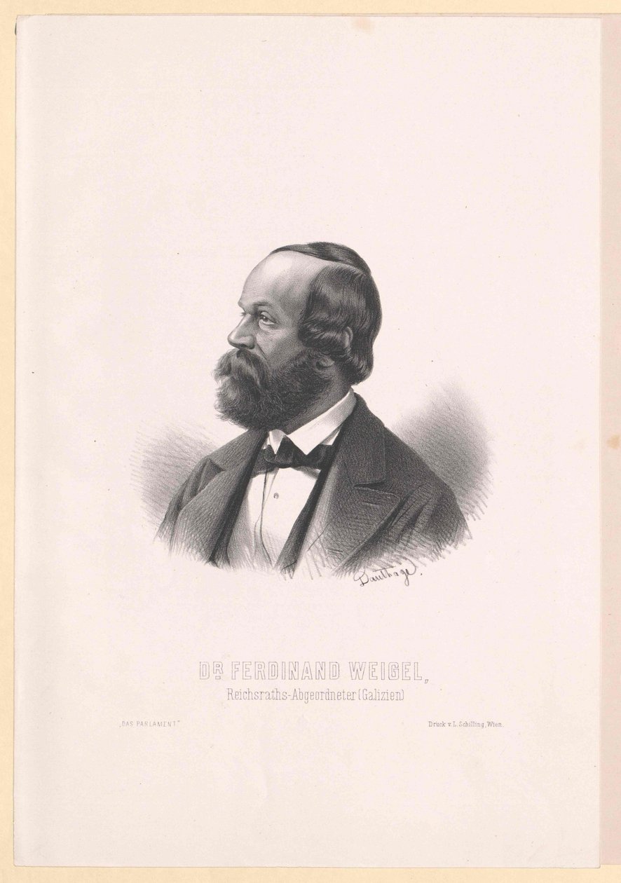 Ferdinand Weigel (print) af Artist Unknown