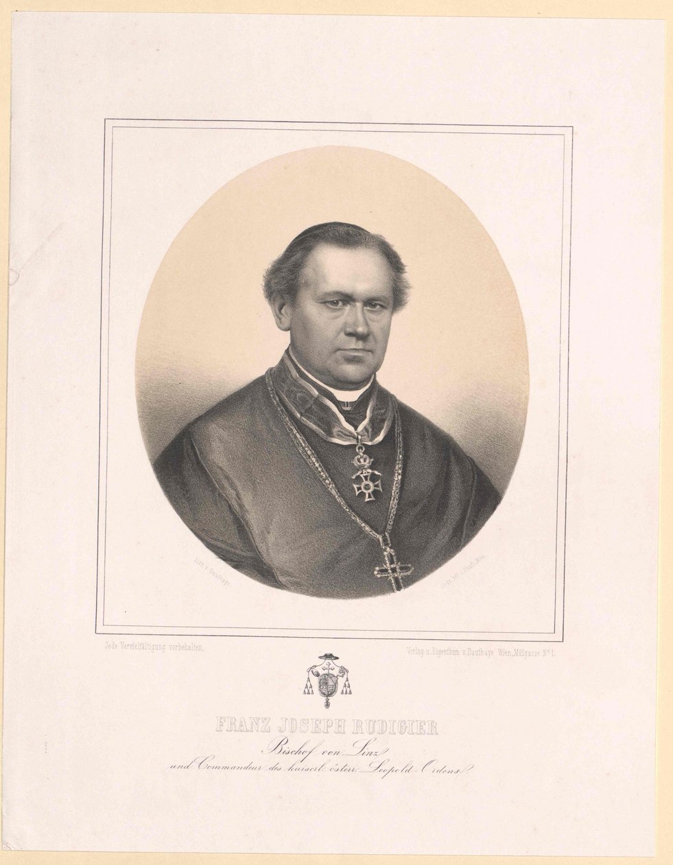 Francis Joseph Rudigier af Artist Unknown