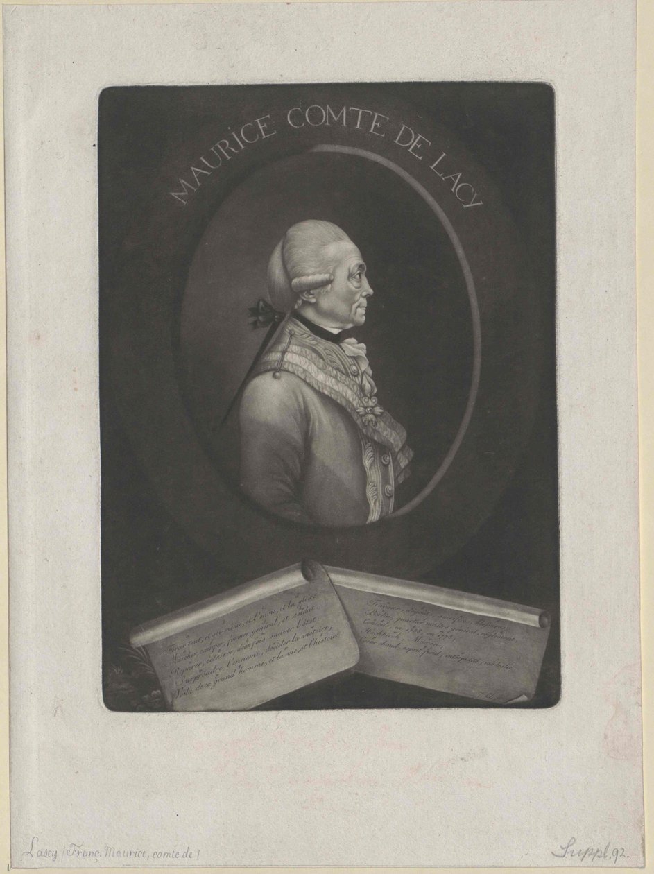 Franz Moritz greve Lacy (tryk) af Artist Unknown
